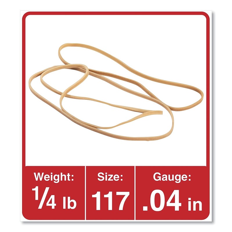 Universal 04117 Rubber Bands, Size 117, 7 x 1/8, 1/4lb Pack (Pack of 50 Bands) - Image 2